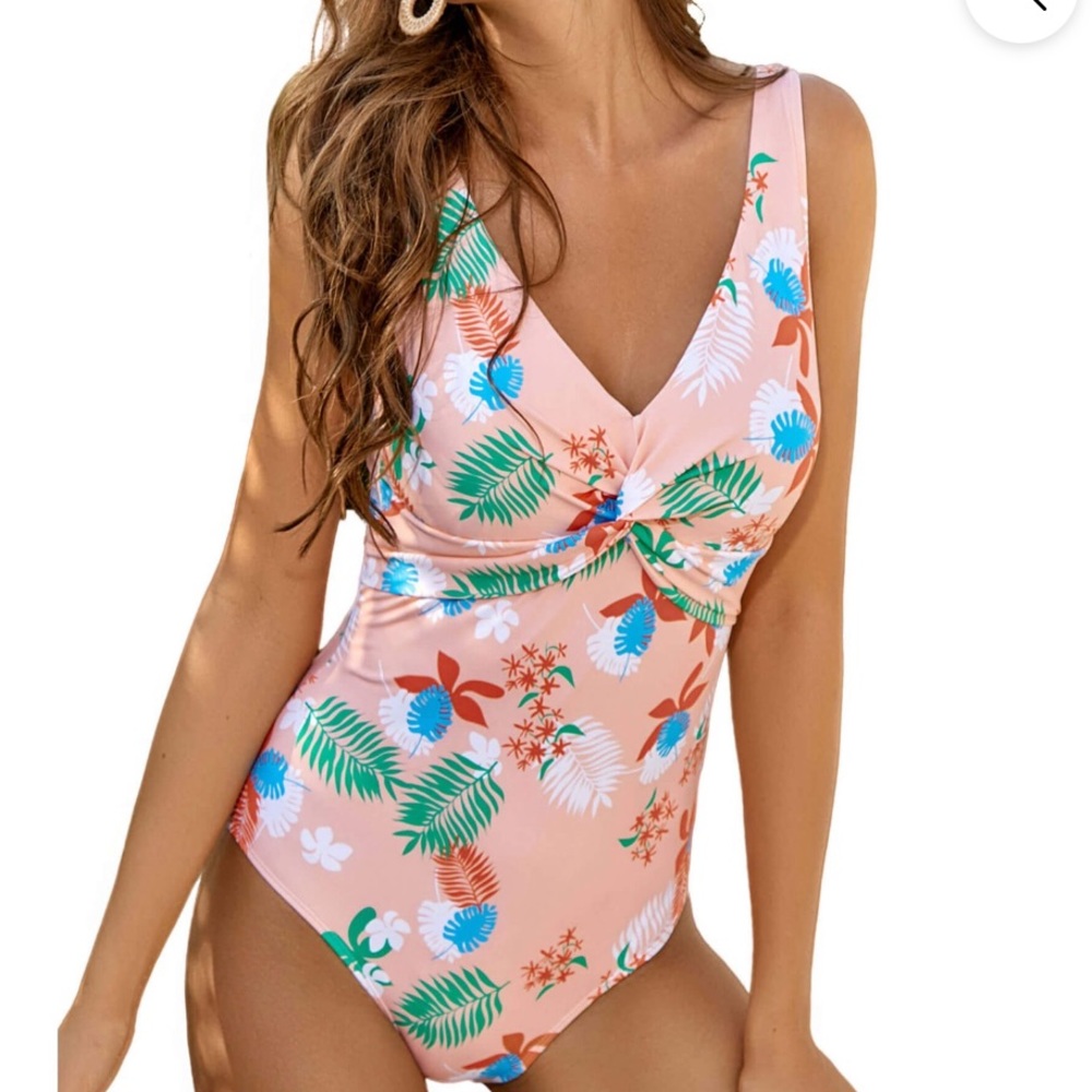 NWT XL one-piece floral bathing suit